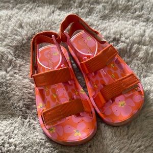 Mini Melissa Ping Pong Fabula Print Sandal Summer Shoes Sz 9 toddler pink